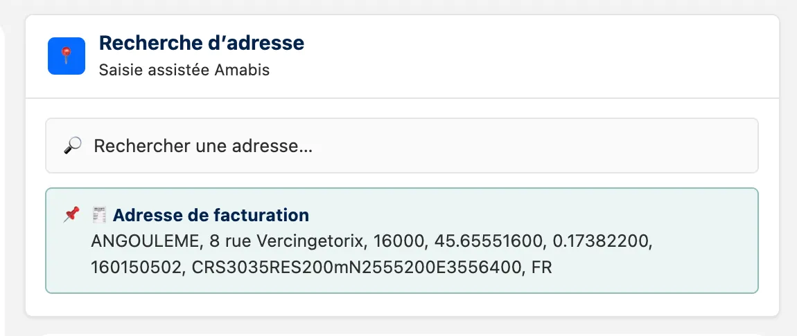 Présentation du composant LWC Recherche d'entreprise
