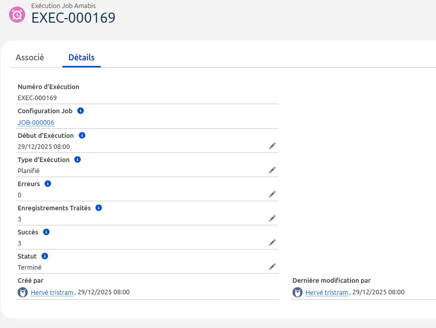 Présentation du composant LWC Gestion des Batchs