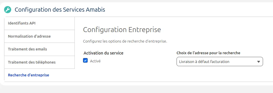 Service Entreprise