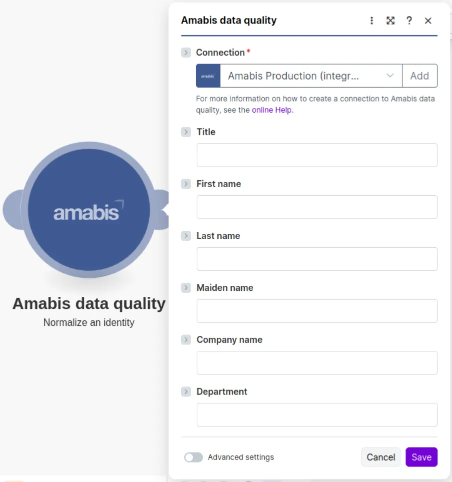 Présentation du module de normalisation d'une identité 