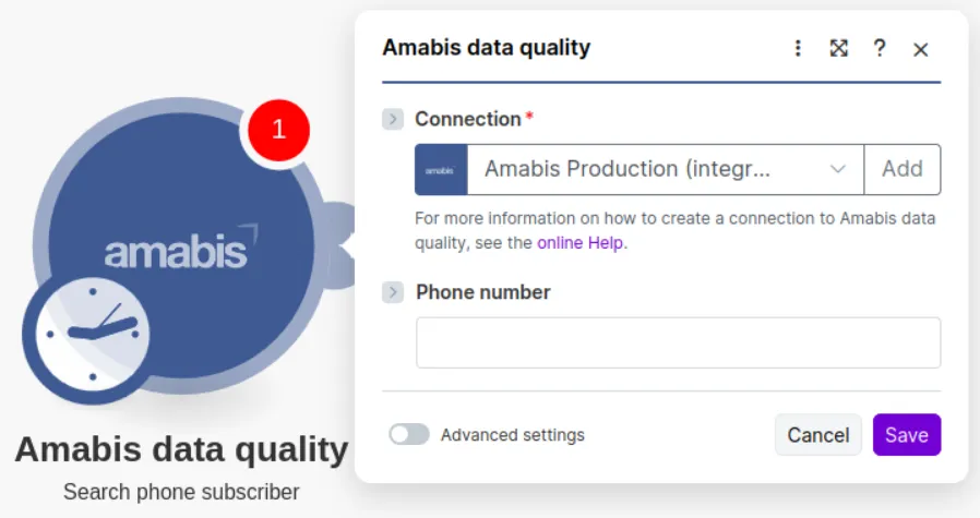 Présentation du module de recherche d'un abonné par le téléphone